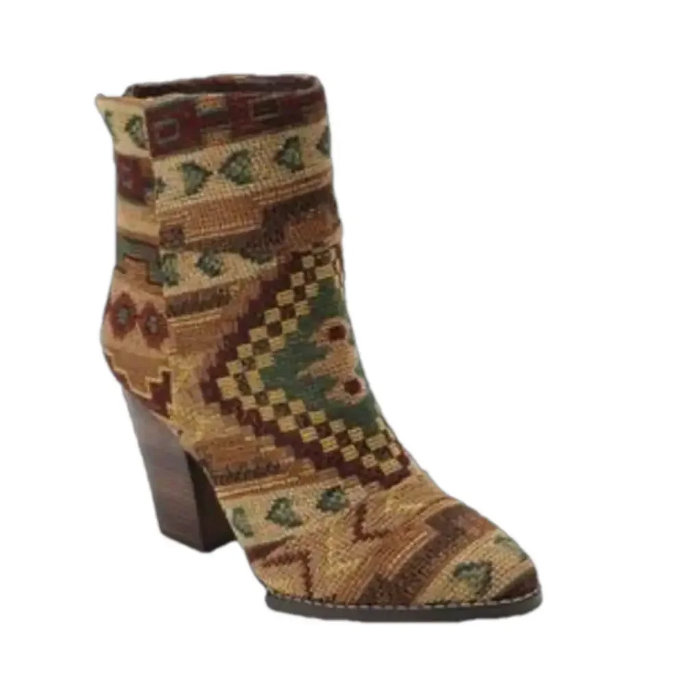 REVOLVE Kelsi Dagger Zidane Tapestry woven heeled Boots Aztec size 7.5 western